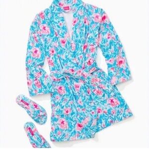 Lilly Pulitzer Robe in Bondi Blue My Little Peony
